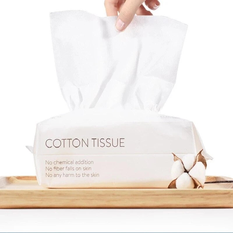 "Ultra-Soft Disposable Cleansing Towel: Gentle Facial Makeup Remover and Skin Care Cotton Pad"