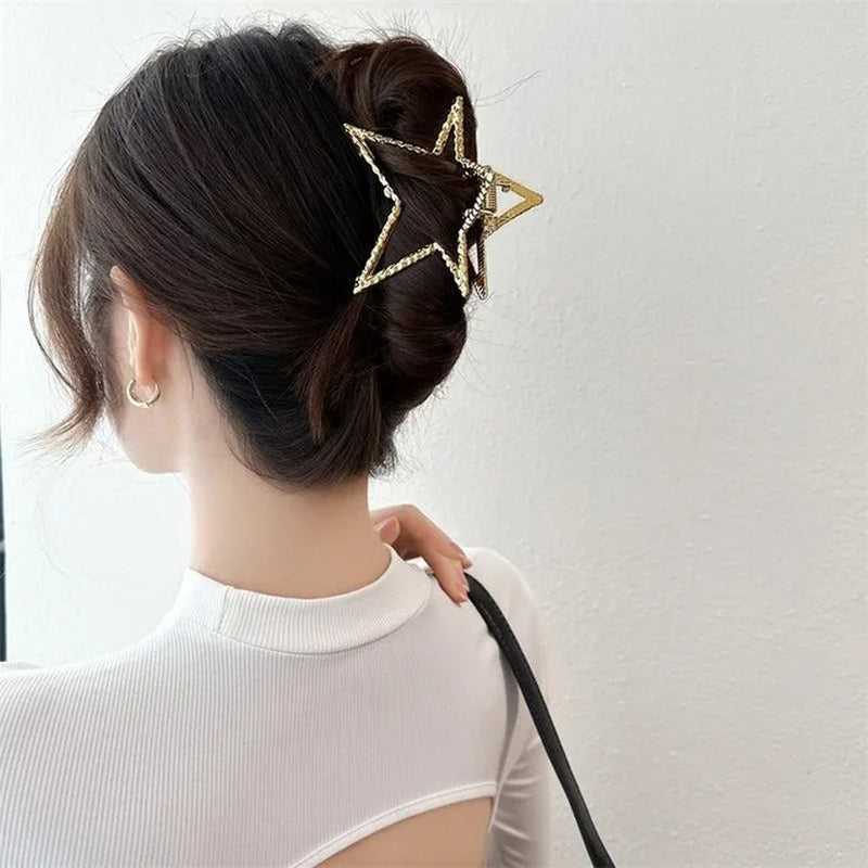 Fashion Metal Star Hair Claw Clips for Women Girls Clamps Korea Geometric Hair Crab Hairpins Hairgrips Headwear Hair Accessories